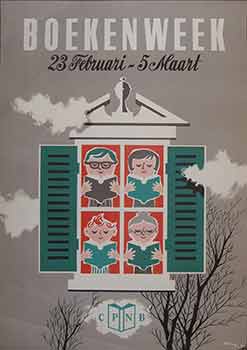 Item #19-9150 Boekenweek 23 Februari - 5 Maart (Exhibition Poster). 20th Century Dutch Artist