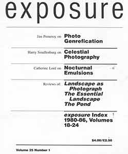 Item #19-9207 Exposure: Journal for the Society of Photographic Education, Volume XXV, Nos. 1-4, 1987. David Jacobs.