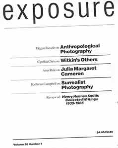 Item #19-9208 Exposure: Journal for the Society of Photographic Education, Volume XXVI, Nos. 1,...