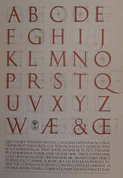 Item #19-9230 Second draft of a constructed Roman alphabet being a geometric analysis of the Greek and Roman capitals and the Arabic numerals. (Exhibition Poster). David Lance Goines.