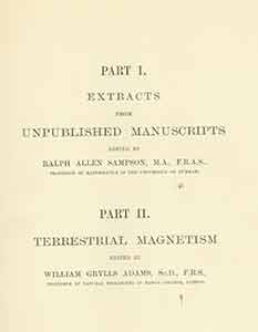 Adams, John Couch; Sampson, Ralph Allen (editor); Adams, William Grylls (editor) - The Scientific Papers of John Couch Adams, Volume 2. Early Edition
