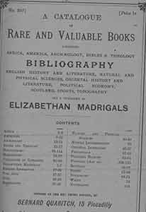 Item #19-9461 A Catalogue and Rare and Valuable Books (Number 237, February 1905). Bernard Quaritch