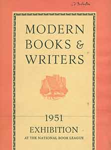 Item #19-9570 Modern Books & Writers: 1951 Exhibition at the National Book League. John Carter,...