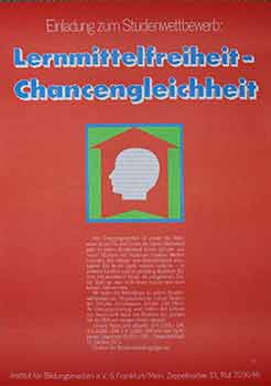 Item #19-9607 Lernmittelfreiheit - Chancengleichheit. (Poster). 20th Century German Artist