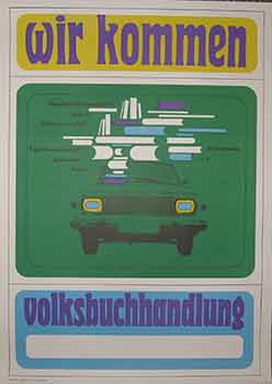 Item #19-9615 Wir Kommen Volksbuchhandlung. (Poster). 20th Century German Artist