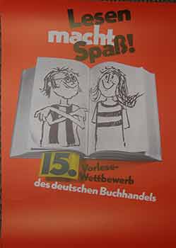 Item #19-9617 Lesen macht Spaß! Vorlesewettbewerb des Deutschen Buchhandels. (Poster). 20th Century German Artist.