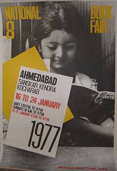 Item #19-9796 8th National Book Fair, Ahemdabad 16 - 24 January, 1977. (Poster). 20th Century Indian Artist.