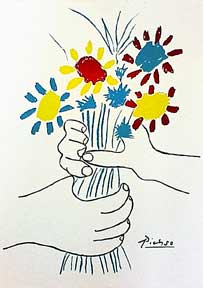 Item #50-0023 Bouquet of Flowers. Pablo Picasso