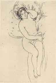 Item #50-0182 Femme nue couchée, 2e planche. Pierre-Auguste Renoir
