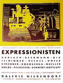 Item #50-0196 Expressionisten at the Galerie Nierendorf [poster]. Lyonel Feininger