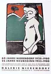 Item #50-0202 60 Jahre Nierendorf. Galerie Nierendorf [poster]. Erich Heckel