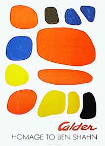 Item #50-0414 Homage to Ben Shahn. (Original Lithograph). Alexander Calder, 1898 - 1976