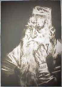 Item #50-0424 Rabbi in White. Jack Levine