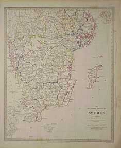 Item #50-0540 Denmark Map. Walker Forsell.