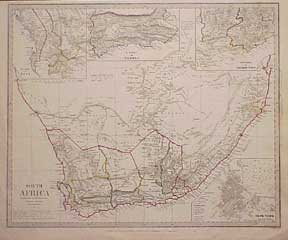 Item #50-0577 South Africa Map. J. Walker, C