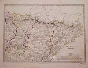 Item #50-0579 Map of Spain. J. Walker, C