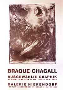 Item #50-0678 Braque - Chagall [poster]. Marc Chagall