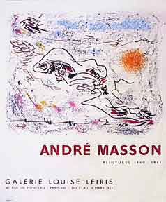 Item #50-0721 Peintures, 1960-1961 [poster]. André Masson