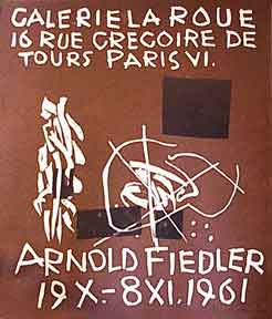 Item #50-0861 Galerie La Roue [poster]. Arnold Fiedler