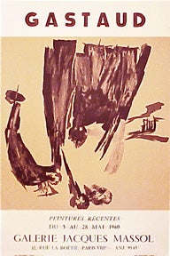Item #50-0877 Galerie Jacques Massol [poster]. Gastaud