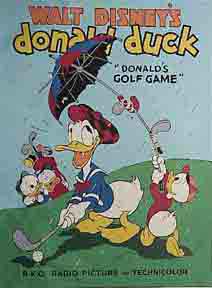 Item #50-1084 Walt Disney's Donald Duck. Donald’s Golf Game [poster]. Walt Disney