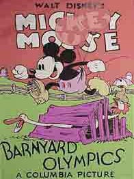 Item #50-1085 Mickey Mouse in Barnyard Olympics. Walt Disney