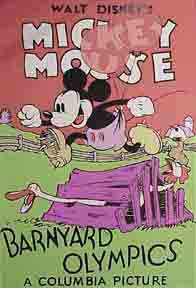 Item #50-1085 Mickey Mouse in Barnyard Olympics. Walt Disney.