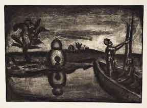 Rouault, Georges - Au Pays de la Soif - Miserere 26. [in the Land of Thrist and Terror]