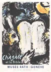 Item #50-1393 Moses and the Tables of the Law. Marc Chagall