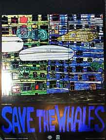 Item #50-1452 Song of the Whales (a.k.a. Save the Whales). Friedensreich Hundertwasser.