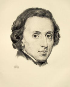 Item #50-1460 Portrait of Chopin. K. I. Böhringer