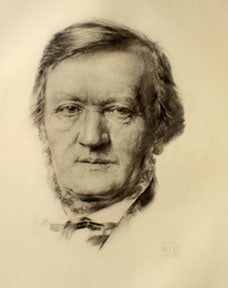 Item #50-1462 Portrait of Richard Wagner. K. I. Böhringer