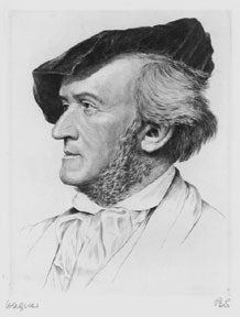 Item #50-1475 Portrait of Richard Wagner. Pech