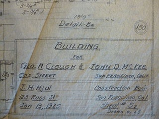 Item #50-1528 Building Plans for Geo. A. Clough and John D. McKee (Chairman of Board American...