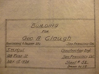Item #50-1532 Building Plans for Geo. A. Clough, Attorney at Tobin & Tobin, at Hawthorne and...