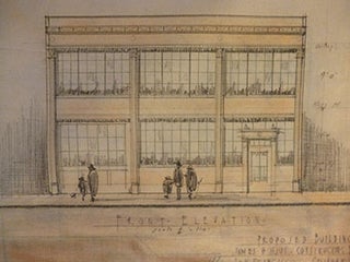 Item #50-1538 Building Plans and Hand Colored Elevation for Walter H. Sullivan on Bryant St., San...