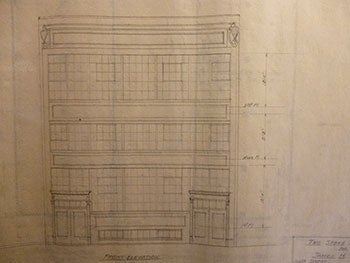 Item #50-1539 Building Plans and Elevation for James H. Hjul between 6th St. and Harriet St., San Francisco. James H. Hjul.