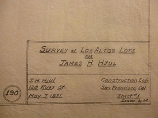 Item #50-1561 Survey of Los Altos Lots 109 & 110, Country Club Properties, for James H. Hjul....