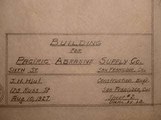 Item #50-1567 Building Plans for Pacific Abrasive Supply Co. at 340 6th St., San Francisco. James...