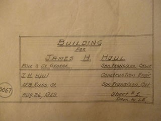 Item #50-1579 Building Plans for James H. Hjul on Corner of Pine St. and St. George Alley, San...