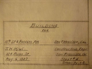Item #50-1597 Building Plans for a Machine Shop on the Corner of 15th St. and Potrero Ave., San...