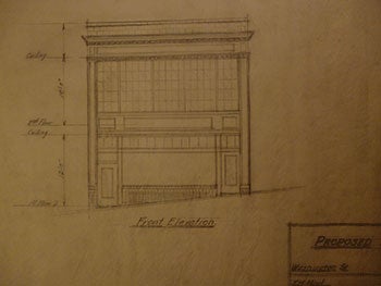 Item #50-1599 Building Plans and Elevation for a Proposed Building on Washington St., San Francisco. James H. Hjul.