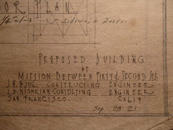 Hjul, James H. - Building Plans for a Proposed Building on Mission St. Between 1st St. And 2nd St. , San Francisco