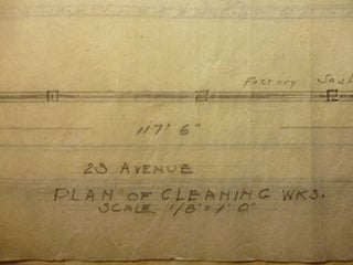 Item #50-1611 Building Plans for a Cleaning Wks. (Wallace Cleaning and Dyeing Works) on the...