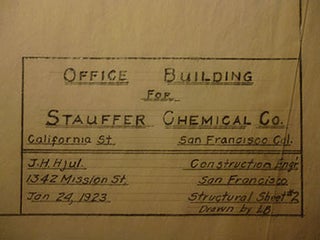 Item #50-1612 Building Plans for a Office Building for Stauffer Chemical Co., at 624-638 ...