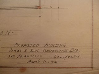 Item #50-1615 Building Plans for a Proposed Building, San Francisco. James H. Hjul