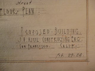 Item #50-1617 Building Plans for a Proposed Building, San Francisco. James H. Hjul