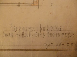 Item #50-1619 Building Plans for a Proposed Building, San Francisco. James H. Hjul