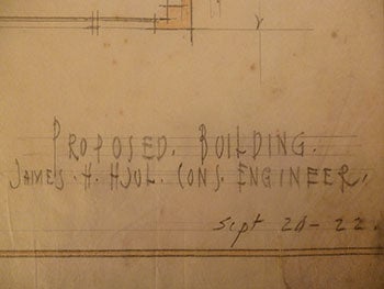 Item #50-1619 Building Plans for a Proposed Building, San Francisco. James H. Hjul.