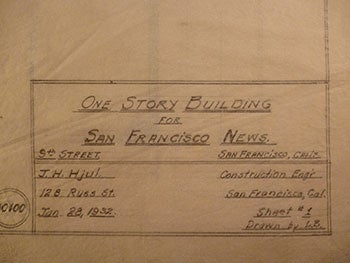 Hjul, James H. - Building Plans and Map for the San Francisco News at 340 9th St. , San Francisco